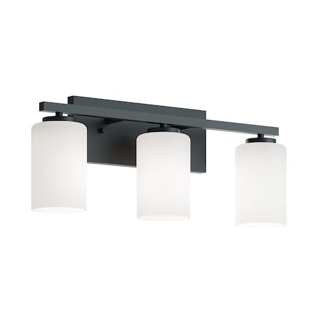 Afx Leo 22'' Vanity, Clear Glass Shade, Black Finish LEOV2209MBBK